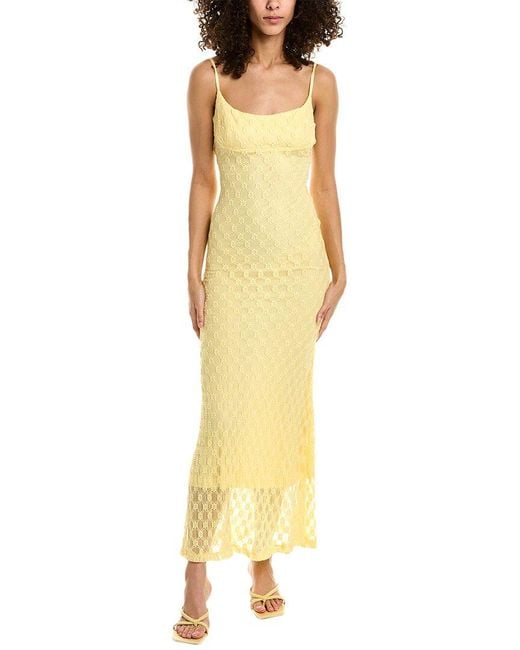 Bardot Yellow Adoni Midi Dress