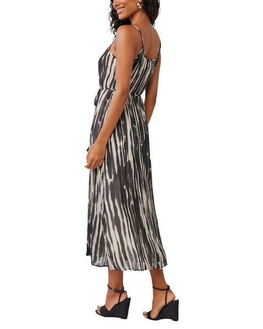 Bella Dahl Multicolor Midi Pleated Cami Dress