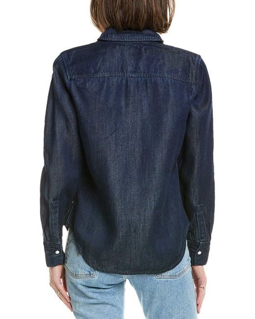 7 For All Mankind Blue Western Denim Shirt