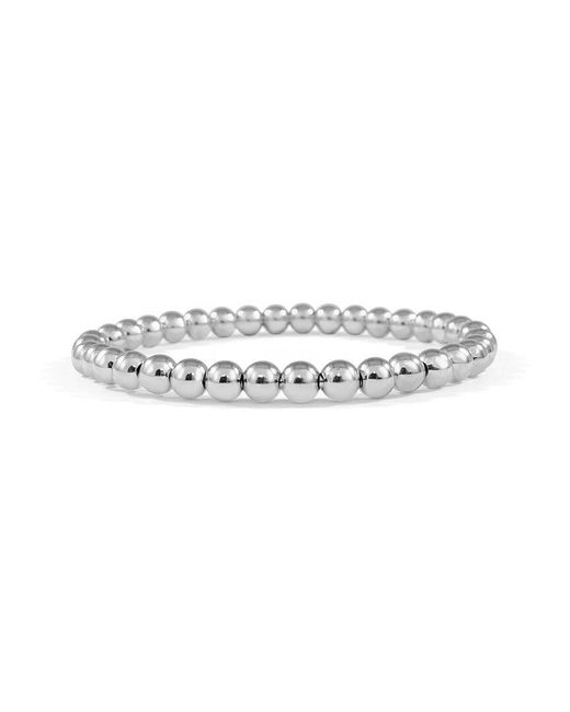 Sabrina Designs White 18k Bead Stretch Bracelet