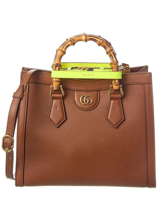 Gucci Brown Diana Small Leather Tote