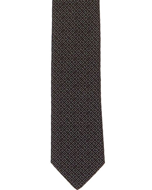 Givenchy Black All Over 4g Jacquard Silk Tie for men