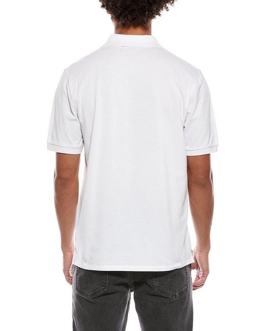 Karl Lagerfeld White Jonny Collar Polo Shirt for men