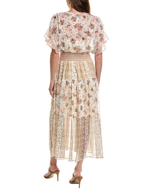 LAYERED WITH LOVE Natural Embellished Maxi Dress