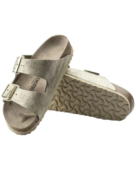 Birkenstock White Arizona Suede Sandal