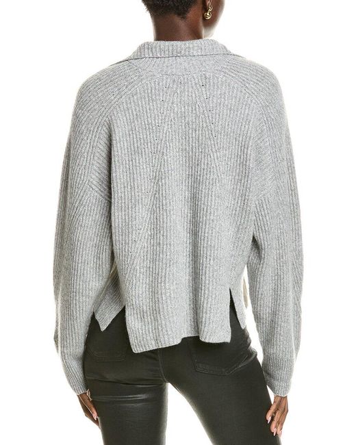 Rag & Bone Gray Pierce Cashmere Funnel Sweater