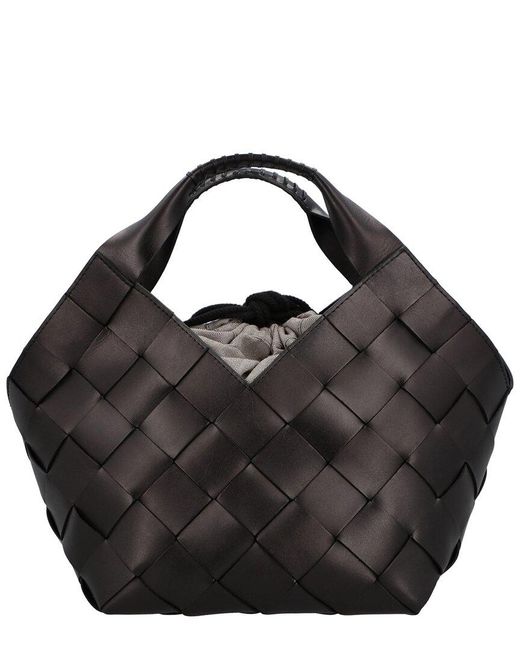 Dragon Diffusion Black Botteghe Leather Shoulder Bag