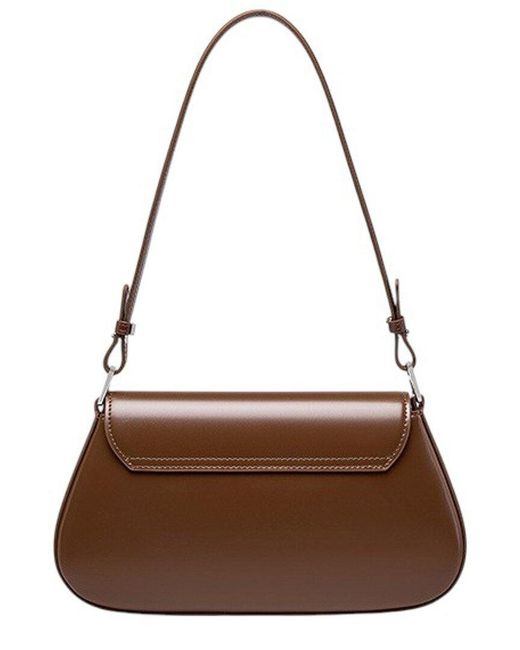 Adele Berto Brown Leather Shoulder Bag