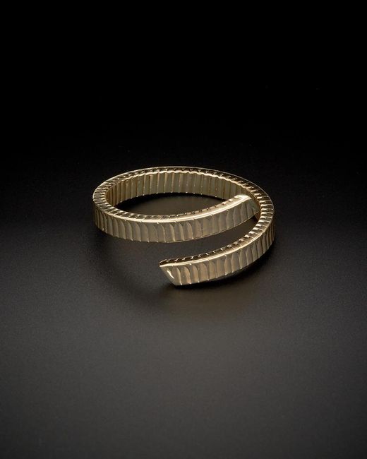 Italian Gold Black 14k Bypass Ring