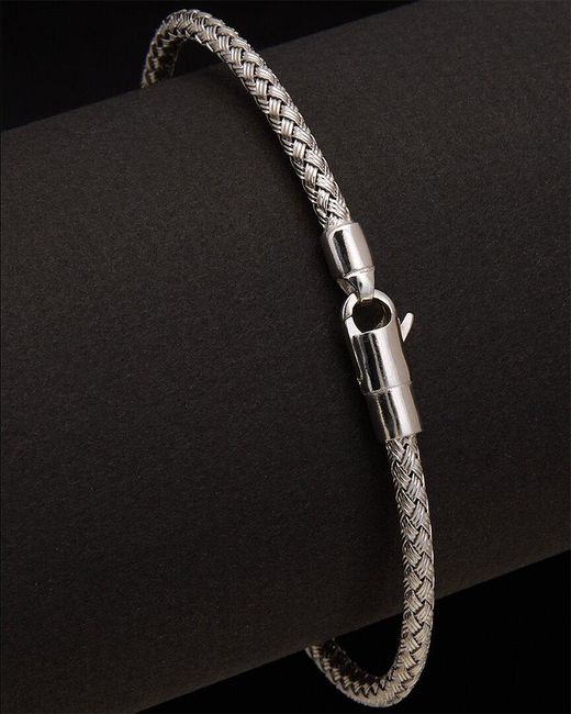 Meshmerise Black 18K Over 0.20 Ct. Tw. Diamond Bangle Bracelet