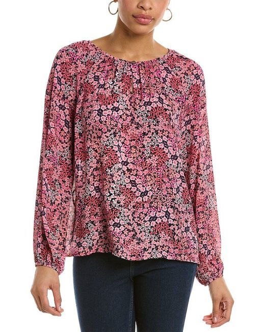 Vince Camuto Red Meadow Medley Blouse
