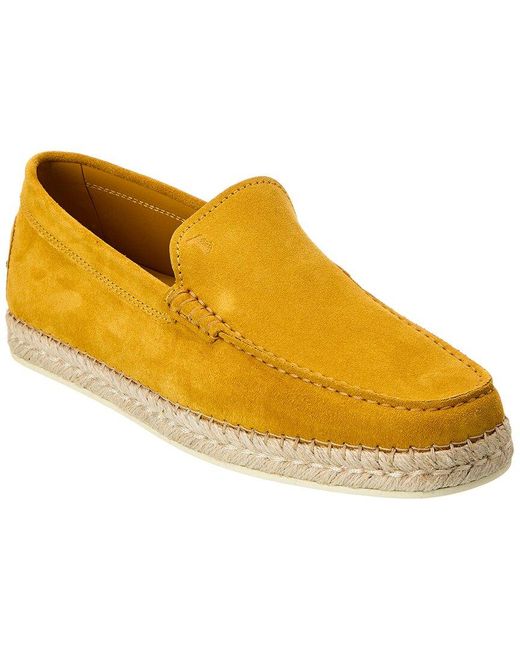 Tod's Yellow Suede Espadrille for men