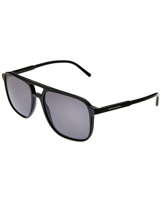 Dolce & Gabbana Black 58mm Polarized Sunglasses for men
