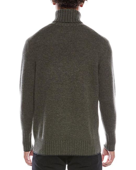 N.Peal Cashmere Green Brompton Cashmere Roll Neck Sweater for men