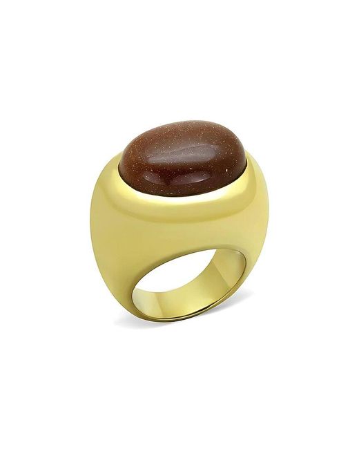 Alamode Jewelry Metallic Plated Stainless Steel Ring