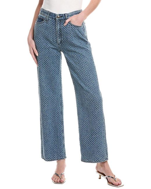 Rag & Bone Blue Featherweight Abigale Pleated Trouser