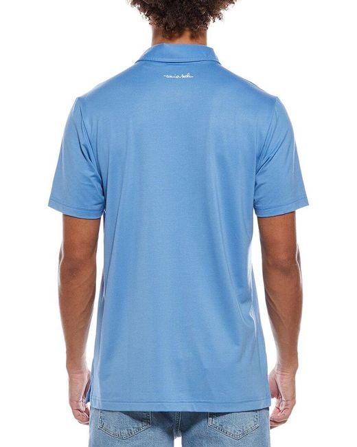 Travis Mathew Blue Featherweight Performance Polo Shirt for men