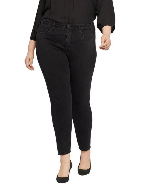 NYDJ Black Plus Seamless High-rise Ami Skinny Jean