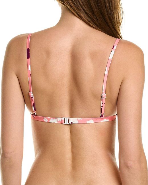 Tanya Taylor Pink Tia Bikini Top