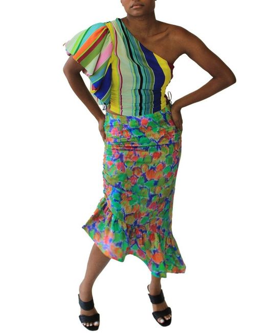 Tracy Reese Green High-low Skirt