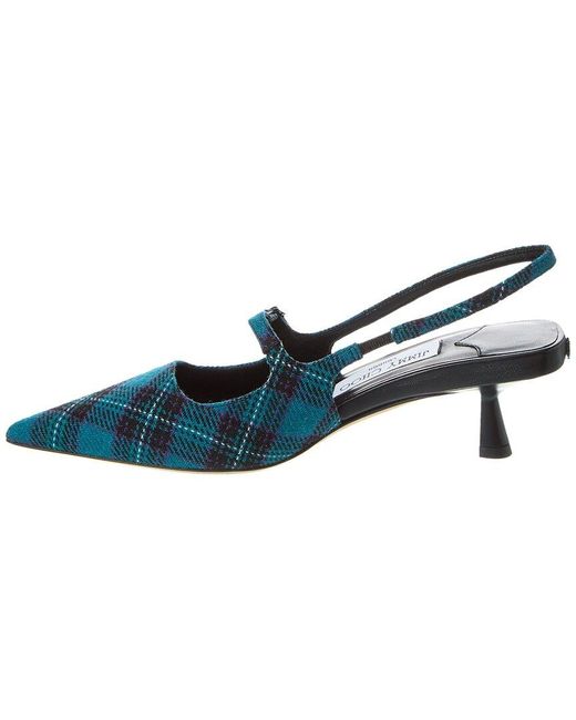 Jimmy Choo Blue Didi 45 Tartan Slingback Pump