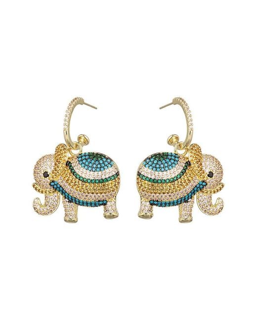 Eye Candy LA Metallic The Luxe Collection Cz Drop Earrings