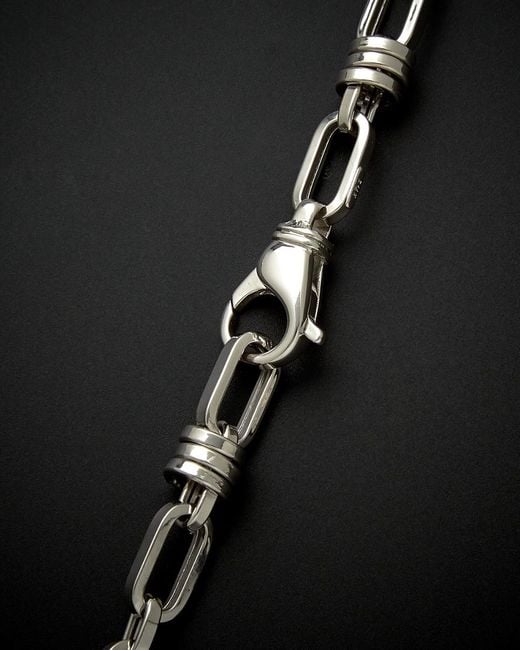 Italian Gold Black 14k Bullet Link Necklace
