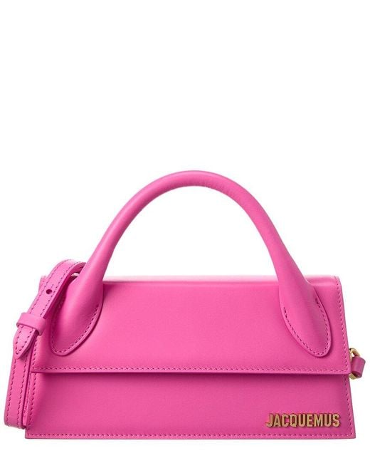 Jacquemus Pink Le Chiquito Long Leather Shoulder Bag