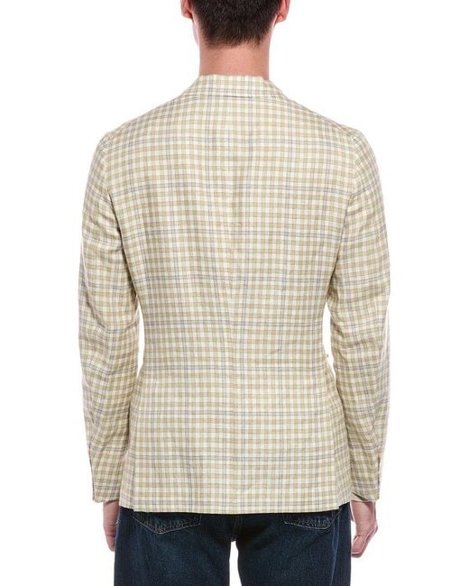 Isaia Natural Linen, Wool, & Silk-Blend Jacket for men