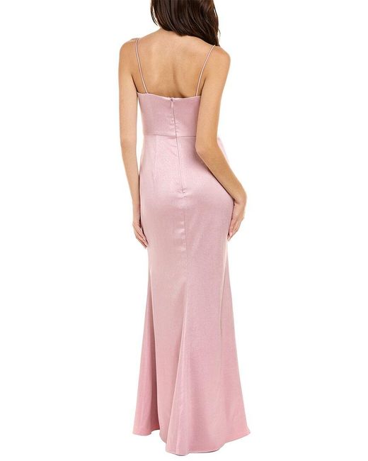 Black by Bariano Pink Lana Gown