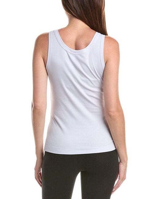 Hanro White Sleep & Lounge Ribbed Tank