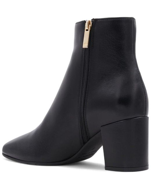 Aquatalia Black Domani Weatherproof Leather Bootie