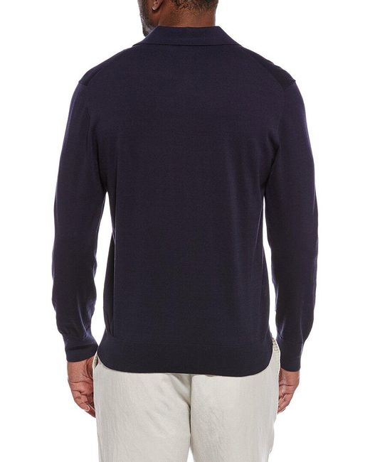 J.McLaughlin Blue Amalfi Polo Sweater for men