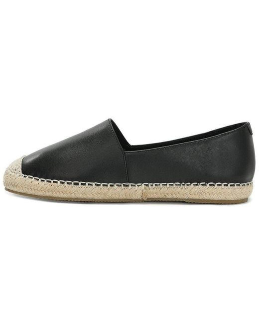 Tiffany & Fred Paris Black Leather Espadrille