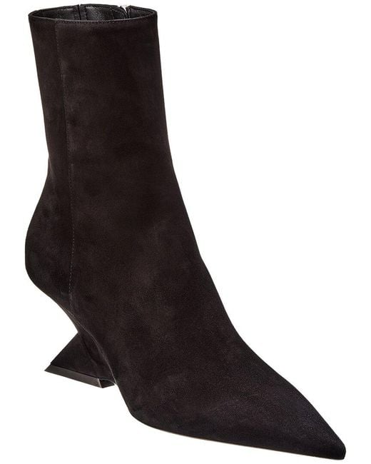 The Attico Black Cheope Suede Bootie