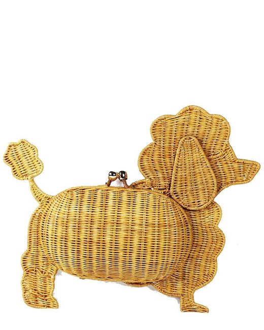 Serpui Natural Diva Poodle Wicker Crossbody
