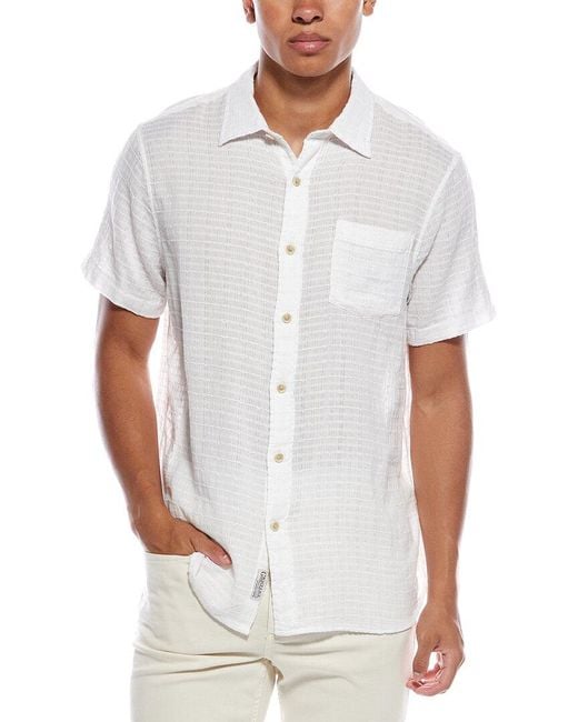 Grayers White Bamboo Dobby Shirt for men