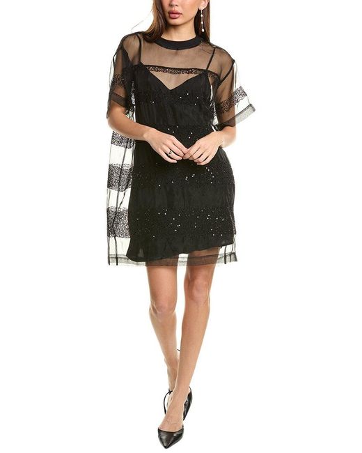AllSaints Black Izabela Mini Dress