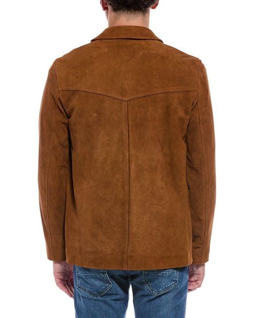 BLK DNM Brown Suede Jacket for men