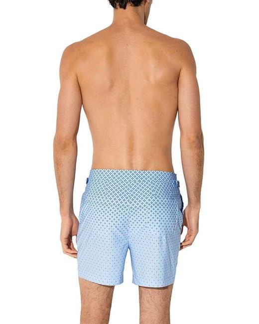 Reiss Blue Darli Side Adjuster Ombre Swim Trunk for men