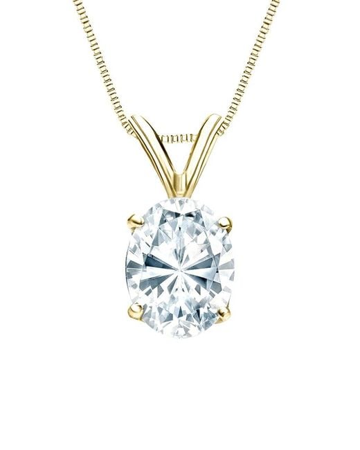 Sabrina Designs Lab Grown Diamonds White 14K 3.00 Ct. Tw. Lab-Grown Diamond Solitaire Pendant