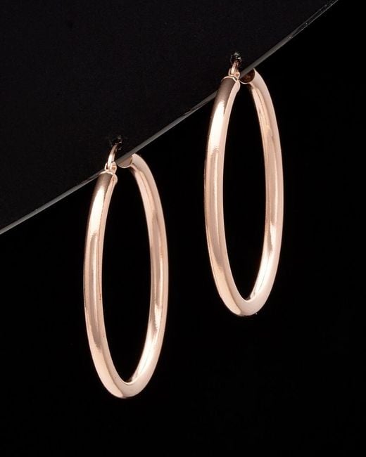 Italian Gold Black 14k Italian Rose Gold Hoops