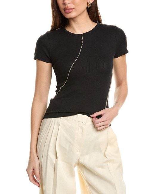 Helmut Lang Black Twist Top