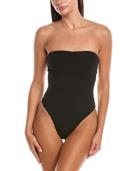 Haight Black Zoe Crepe One-Piece