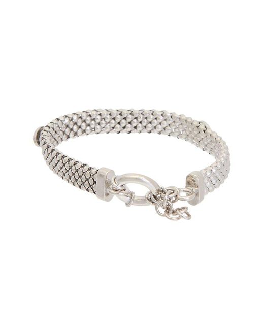 Meshmerise Metallic 18k Over Silver 0.12 Ct. Tw. Diamond Bracelet