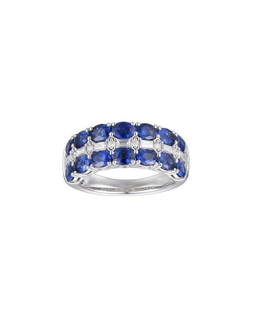 Gregg Ruth Blue 14K 3.48 Ct. Tw. Diamond & Sapphire Ring