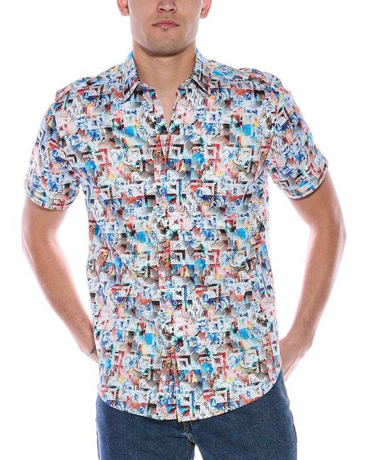 Camisa Robert Graham Masculina - Manga Curta Com Estampa Exclusiva
