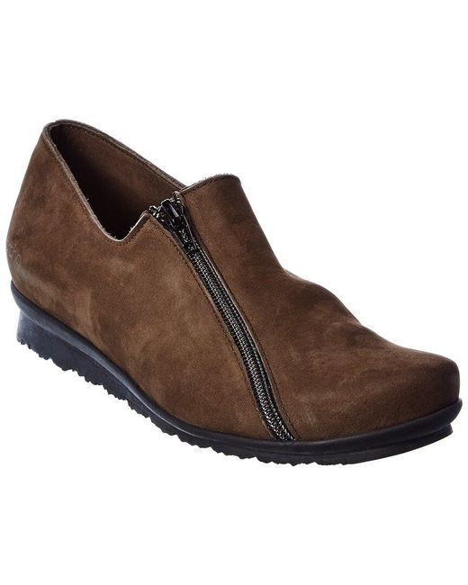 Arche Barway Suede Flat in Brown | Lyst