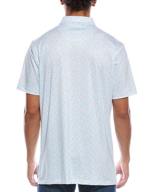 Peter Millar Blue Island Jammin' Performance Jersey Polo Shirt for men