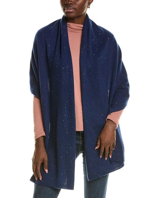 Sofiacashmere Blue Sofiacashmere Lightweight Cashmere-Blend Scarf